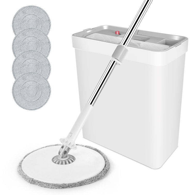 MASTHOME Mop And Bucket Set, Squeeze Mop Bucket Set With Wringer